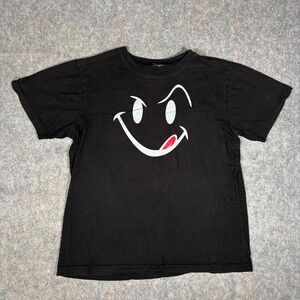 Joe Boxer Graphic T-Shirt Mens XL Black Winking Smiley Face Bad Boy Club No Fear